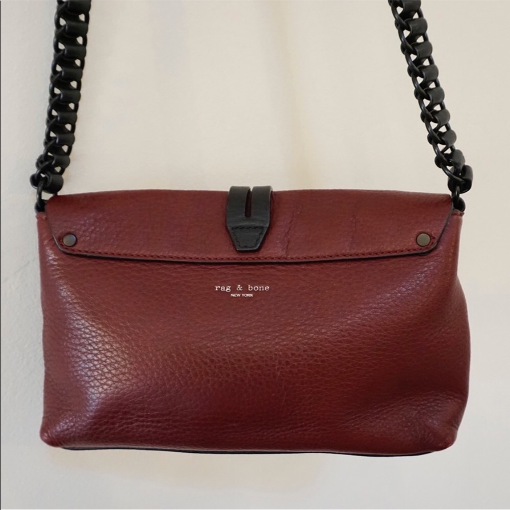 Rag & Bone Enfield Leather Cross Body in Bordeaux